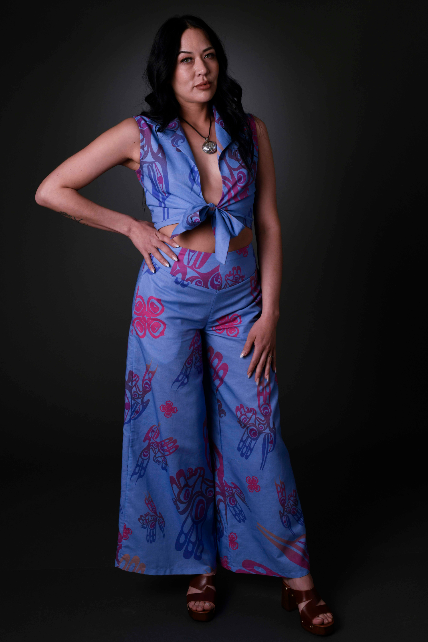 Palazzo Pants & Crop Top Set