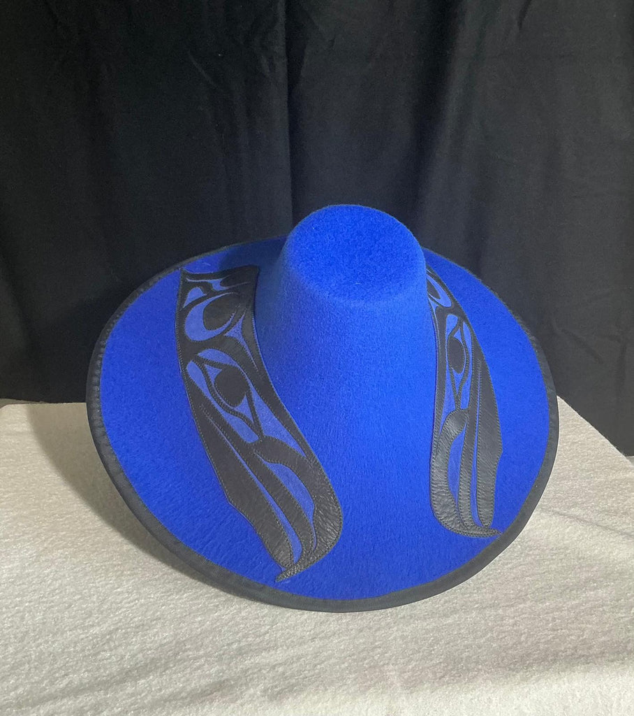 Raven on Royal Blue Hat