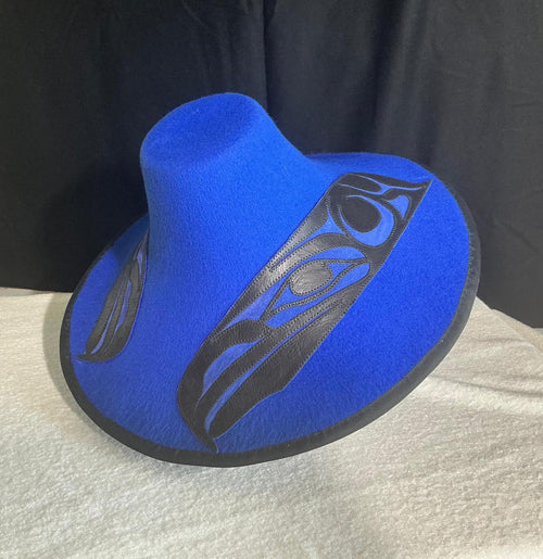 Raven on Royal Blue Hat