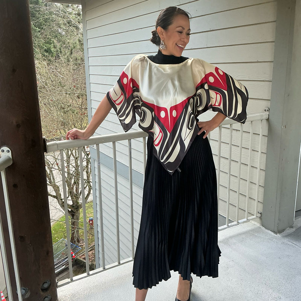 4 Ravens Silk Scarf Top