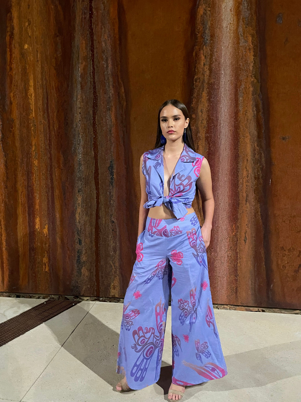 Palazzo Pants & Crop Top Set