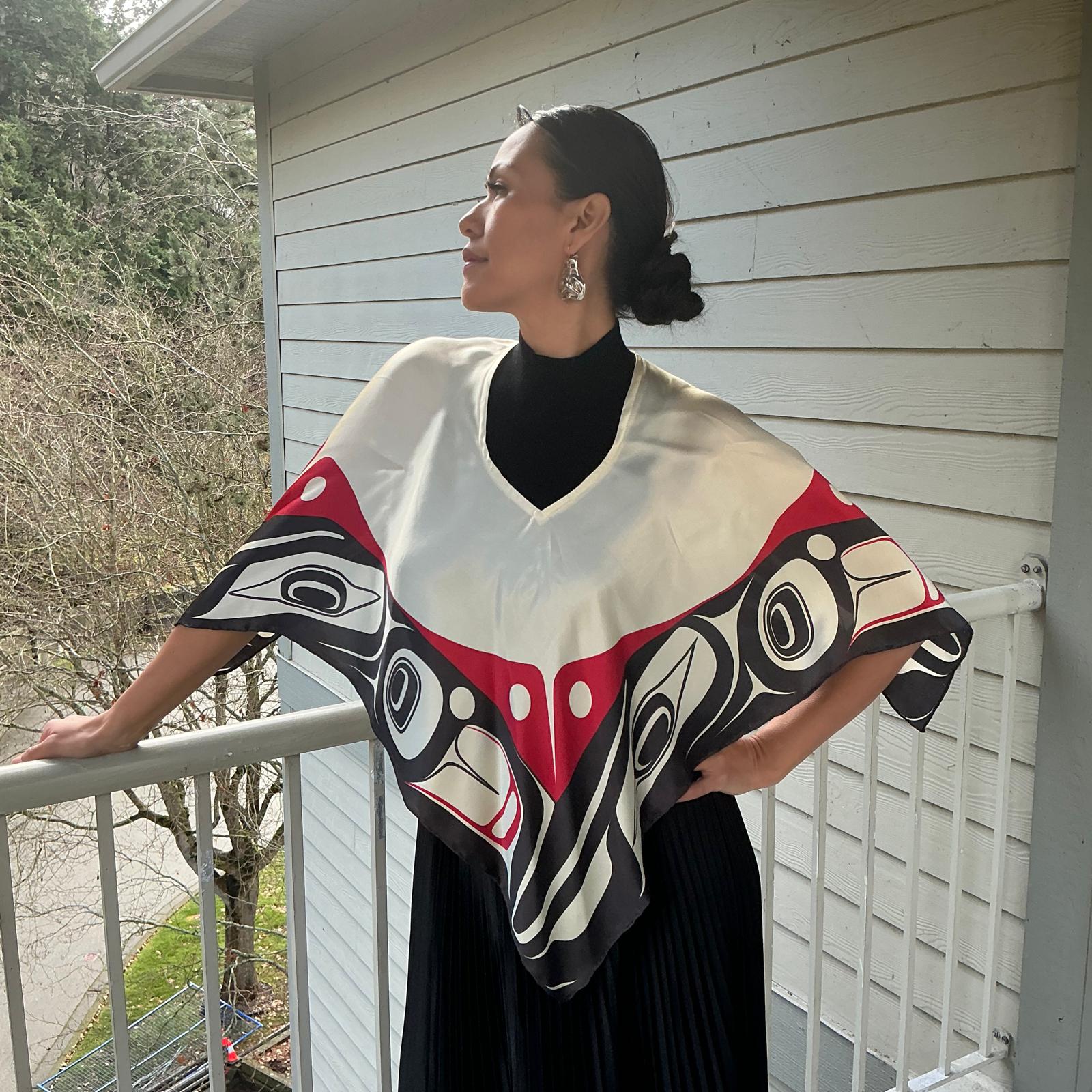 4 Ravens Silk Scarf Top