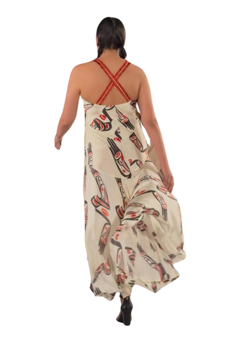 Eagle Evening Dress with Sequined Bodice
