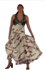 Eagle Evening Dress with Sequined Bodice