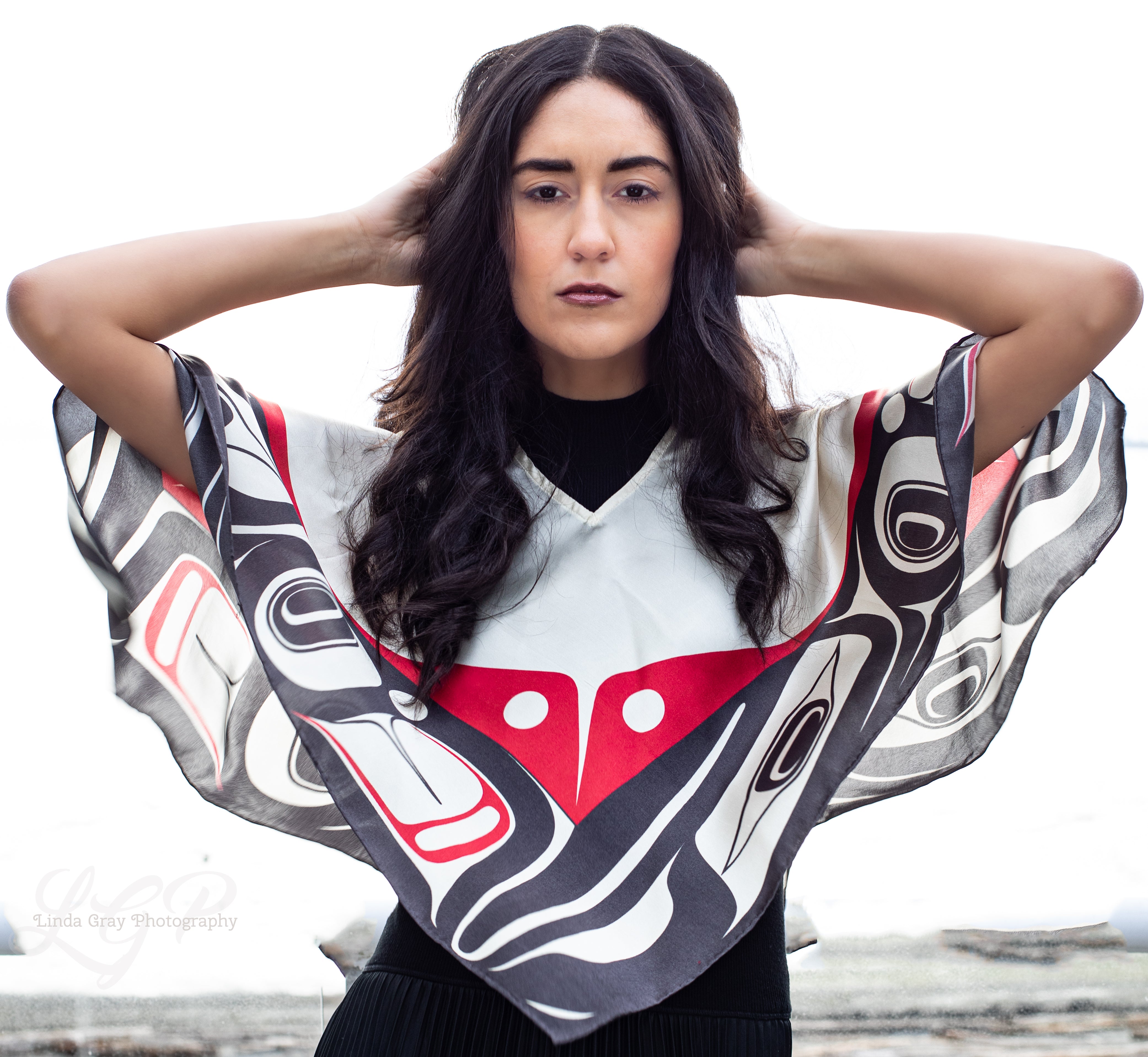 4 Ravens Silk Scarf Top