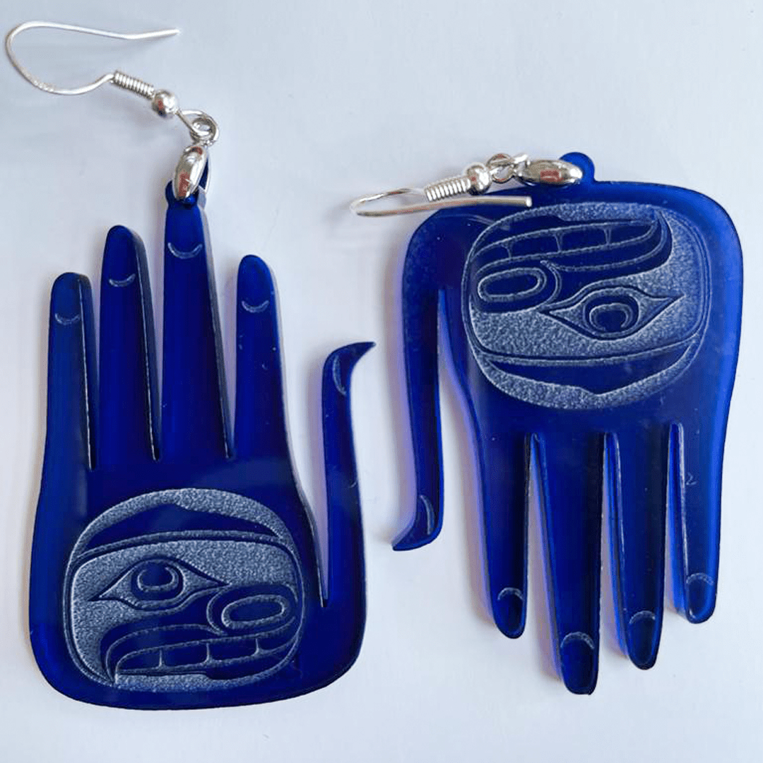 DG Hands logo acrylic Earring.