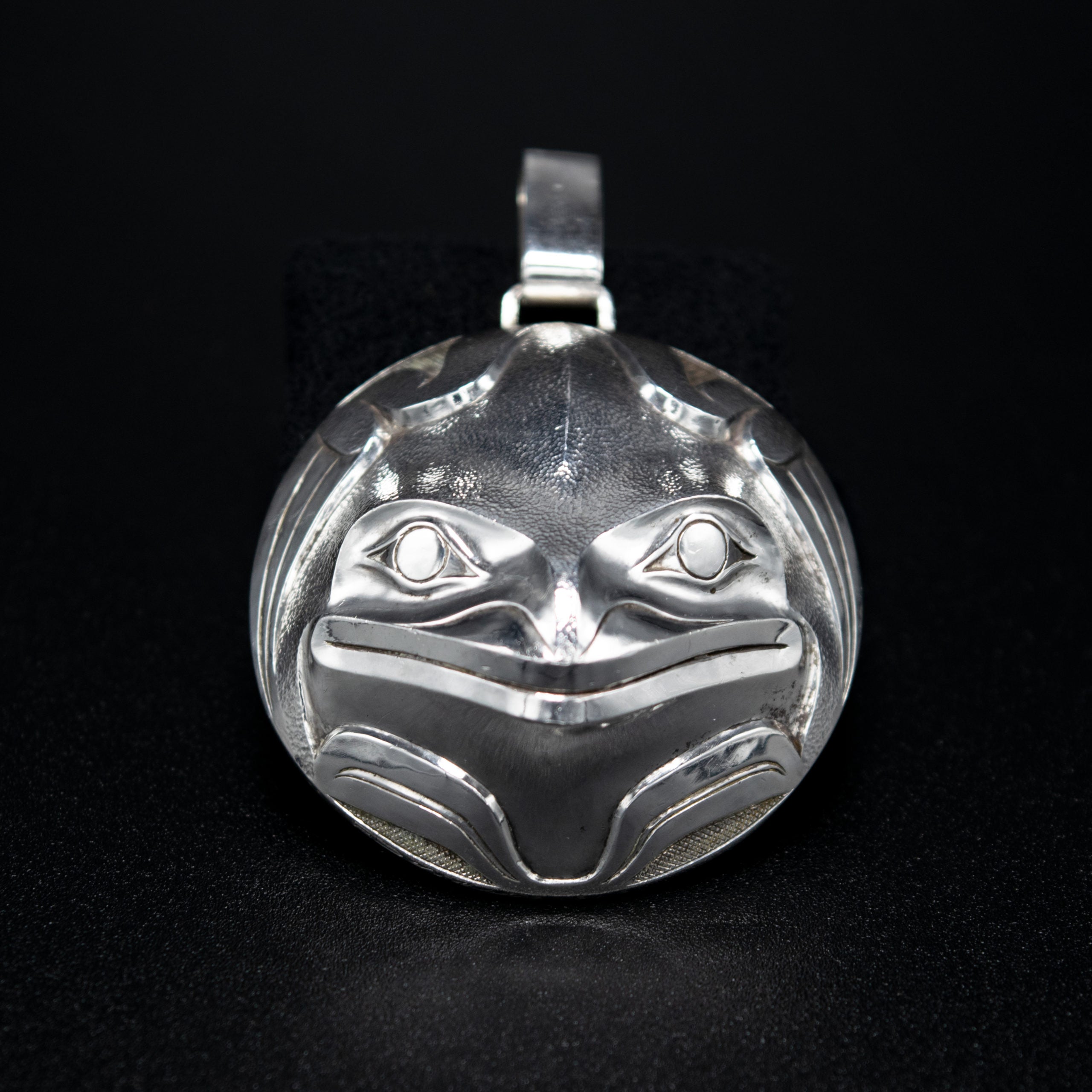 Cast Frog Silver Pendant