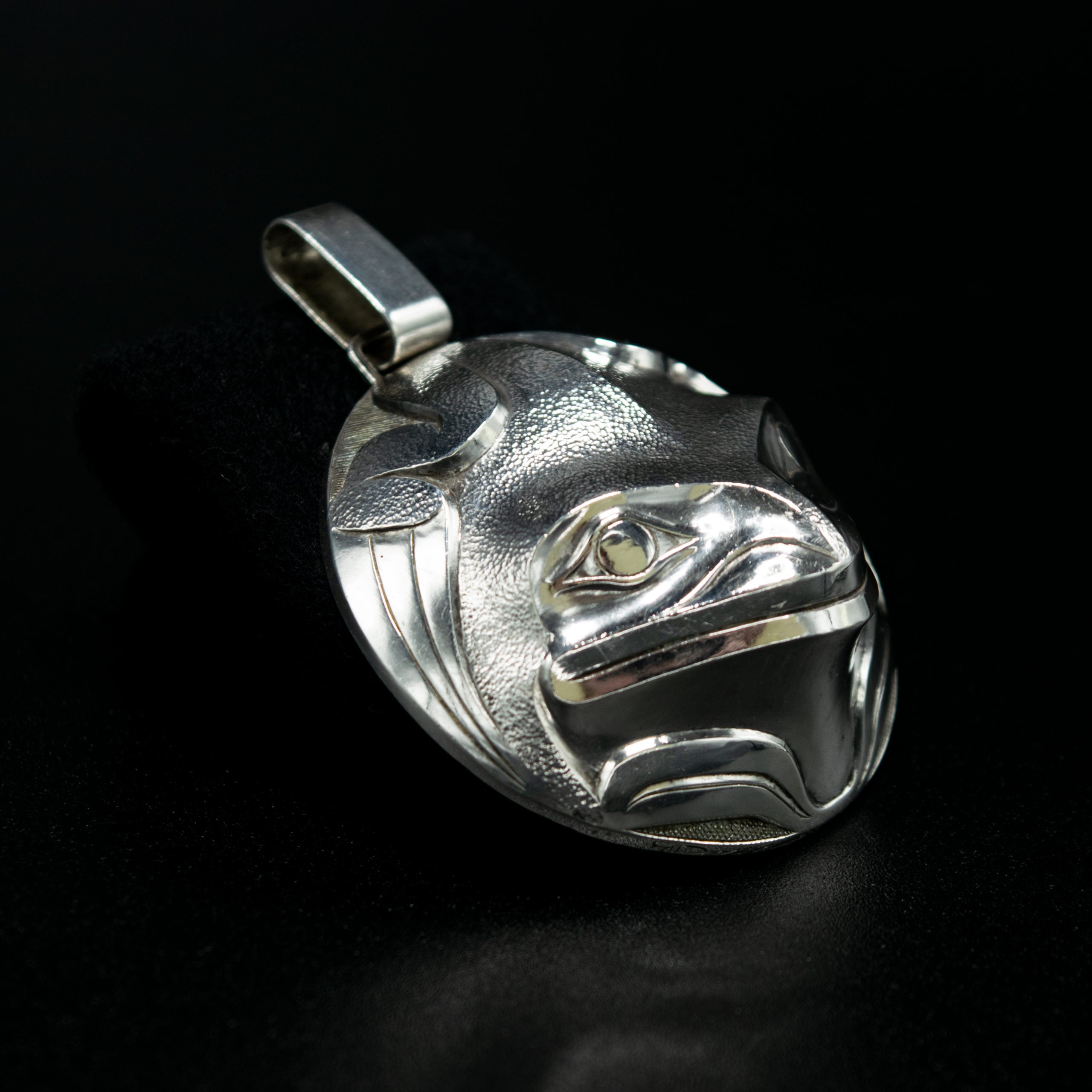 Cast Frog Silver Pendant