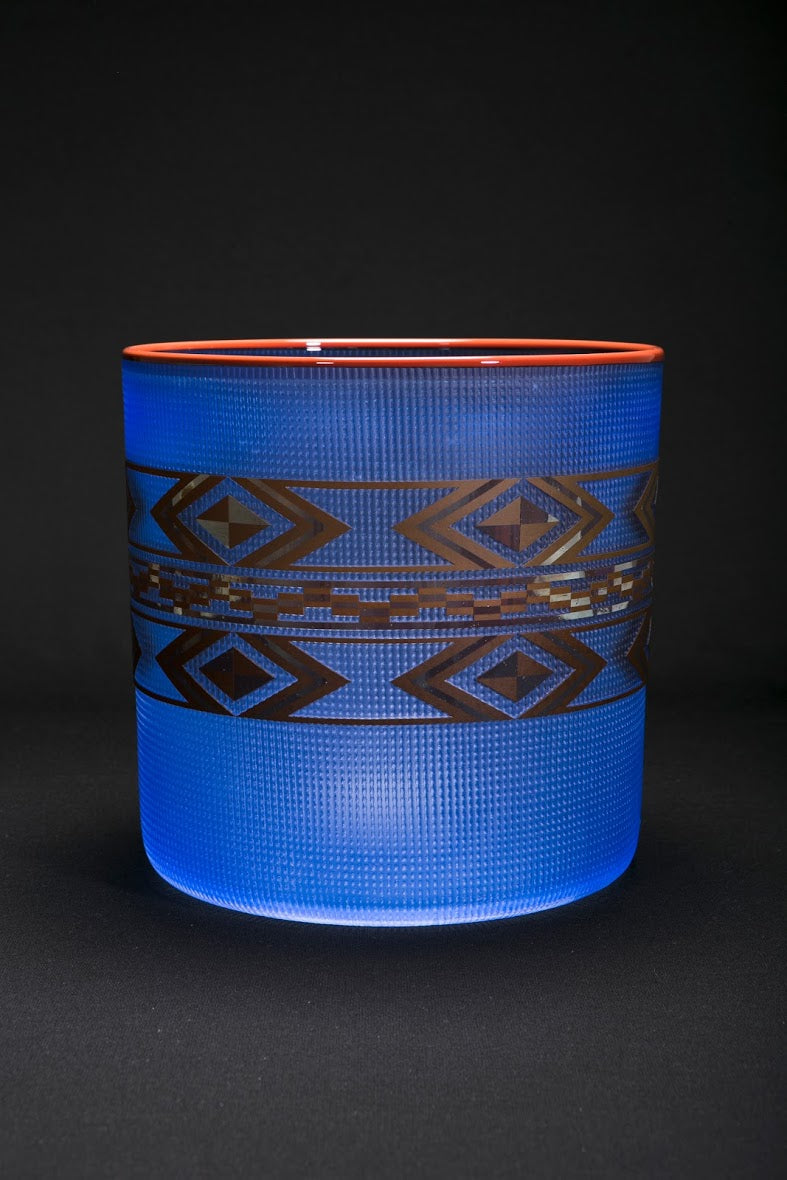 Blue Tlinget Glass Basket