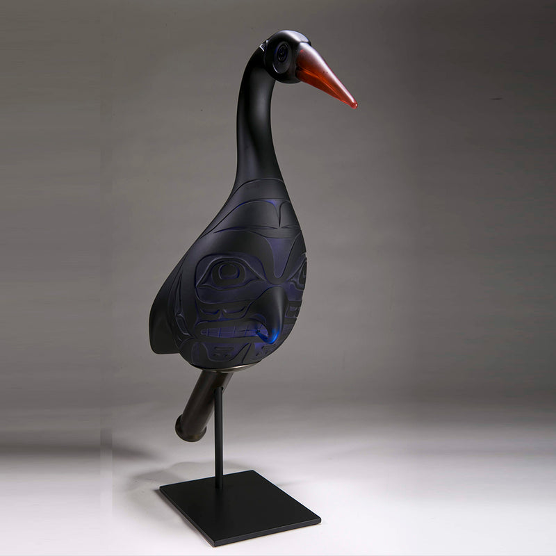 Oyster Catcher Rattle in Glass Art