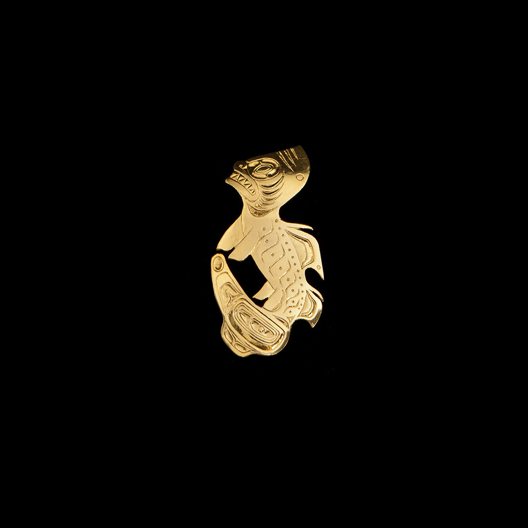 Shark Pendent 22 kt Gold