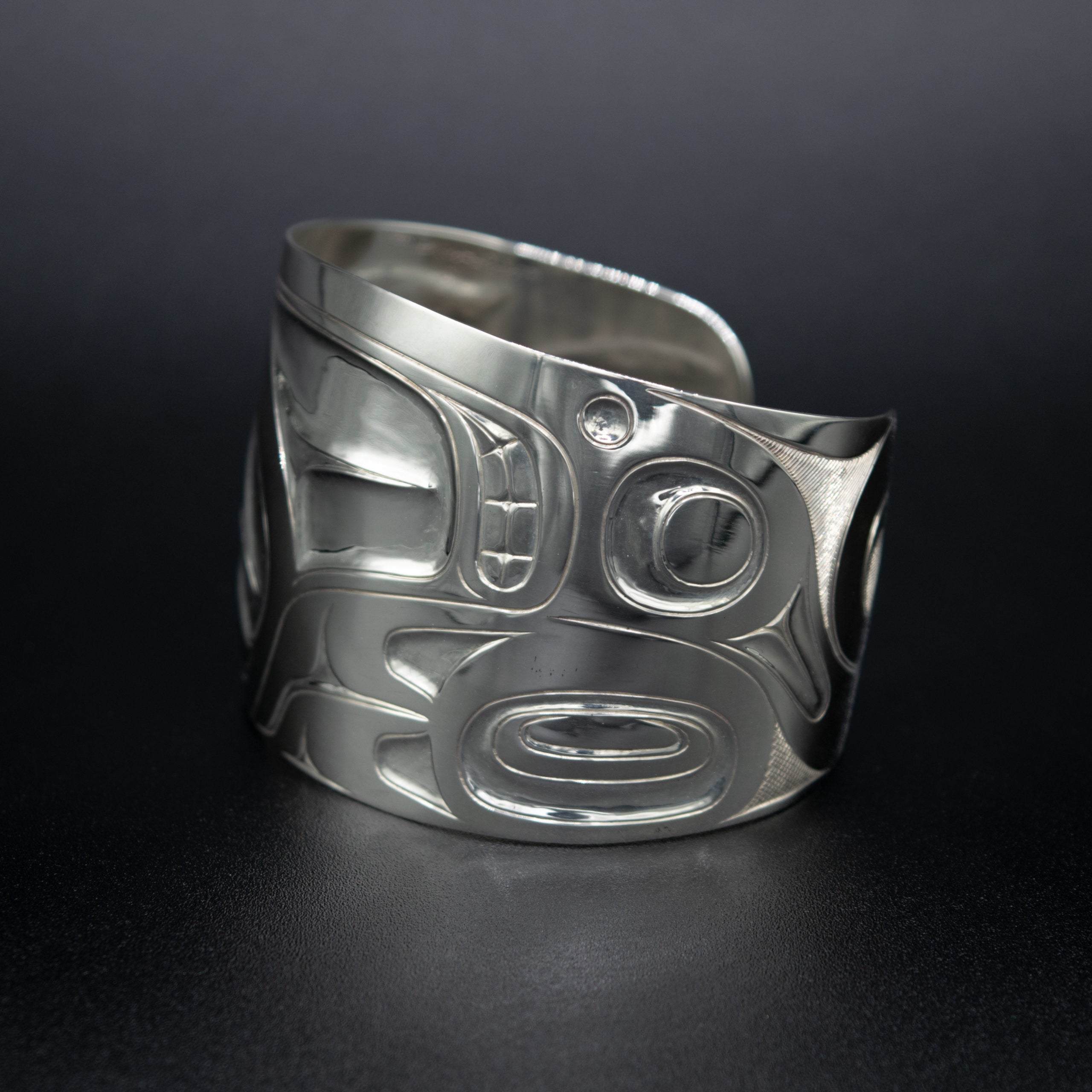 Wolf Hand Engraved Bracelet