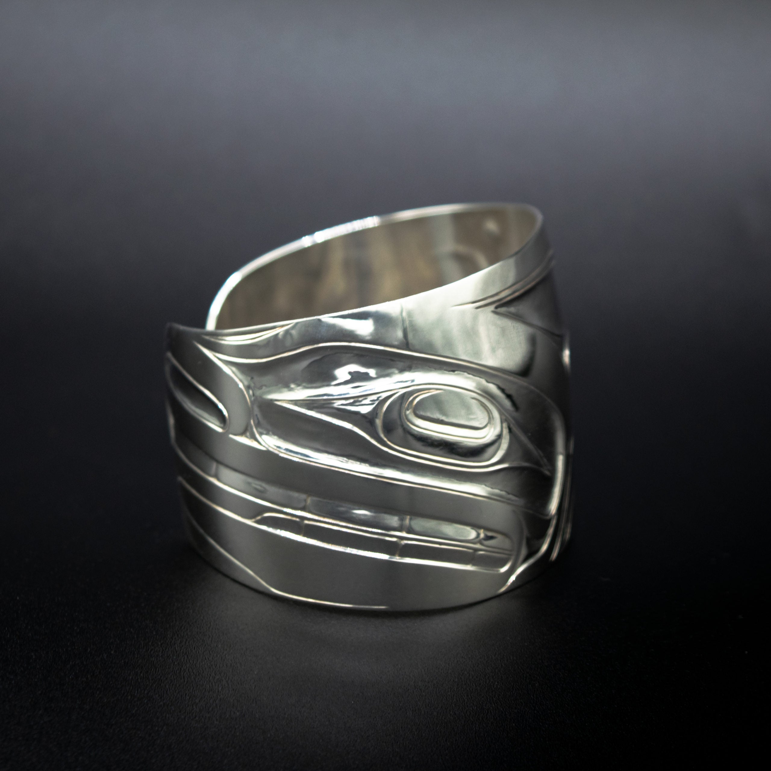 Wolf Hand Engraved Bracelet